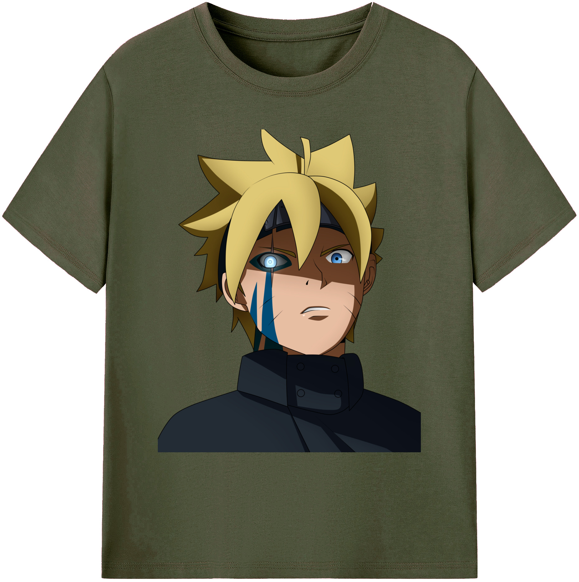 （画像用） NARUTO -ナルト- うずまき ボルト Uzumaki Boruto 綿100％ メンズ半袖Tシャツ｜肌触りやわらか＆通気性